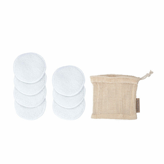 Blomus Make-Up Entfernungspads 7er-Set Asea White, Abschminkpads, Baumwolle, 8 cm, 66345