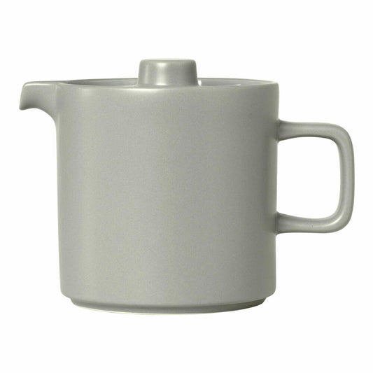 Blomus Teekanne Pilar, Kanne, Teebehälter, Henkelkanne, Keramik, mirage gray, 1 L, 63998