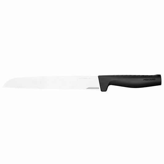 Fiskars Hard Edge Brotmesser, Brot Messer, Küchenmesser, Wellenschliff, Stahl, Klingenlänge 21.8 cm, 1054945