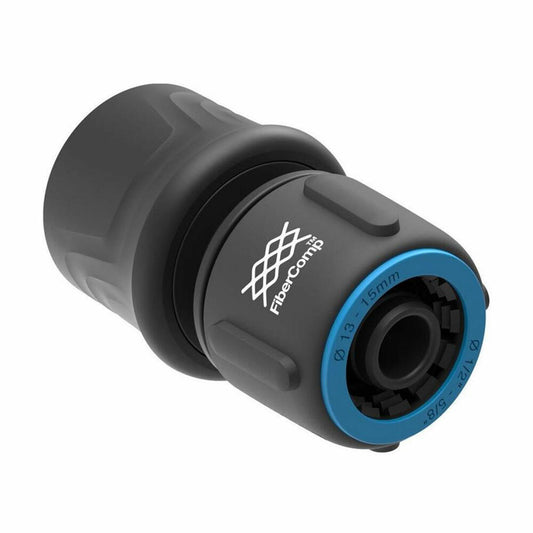 Fiskars Schlauchanschluss FiberComp On Off, 13-15 mm, FiberComp-Kunststoff, Blau, 1054786