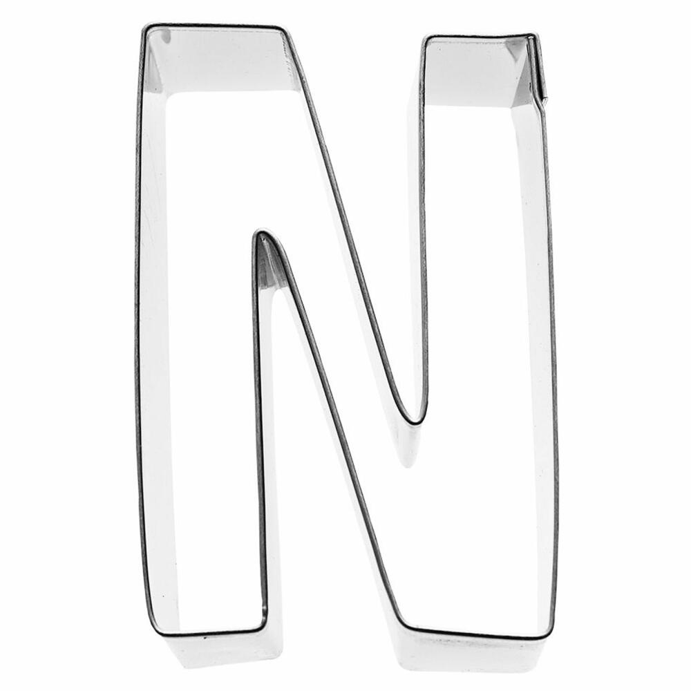 Birkmann cookie cutter letter N, cookie cutter, cookie mold, biscuit, cookies, stainless steel, 6 cm, 196421