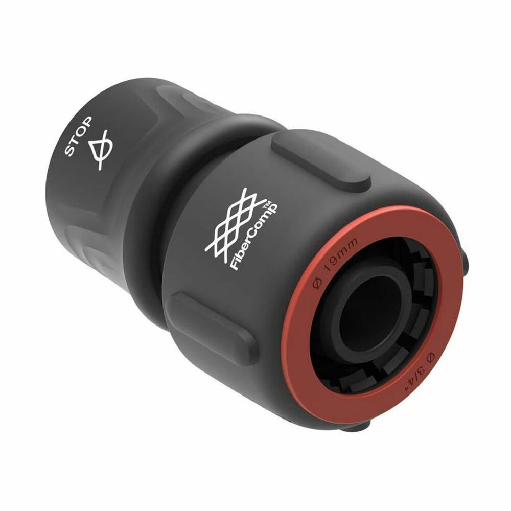 Fiskars hose connector FiberComp Stop 19 mm, FiberComp plastic, red, 1054790