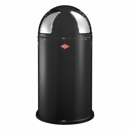 Wesco double trash can Push Two, duo trash can, double trash can, waste bin, sheet steel, black, 2 x 25 L, 175861-62