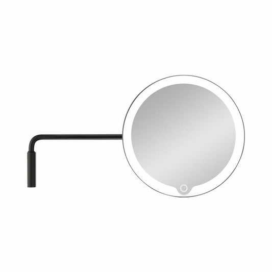 Blomus LED Kosmetikspiegel mit Wandhalterung Modo Black, Titan, Aluminum, Kunststoff, 66352