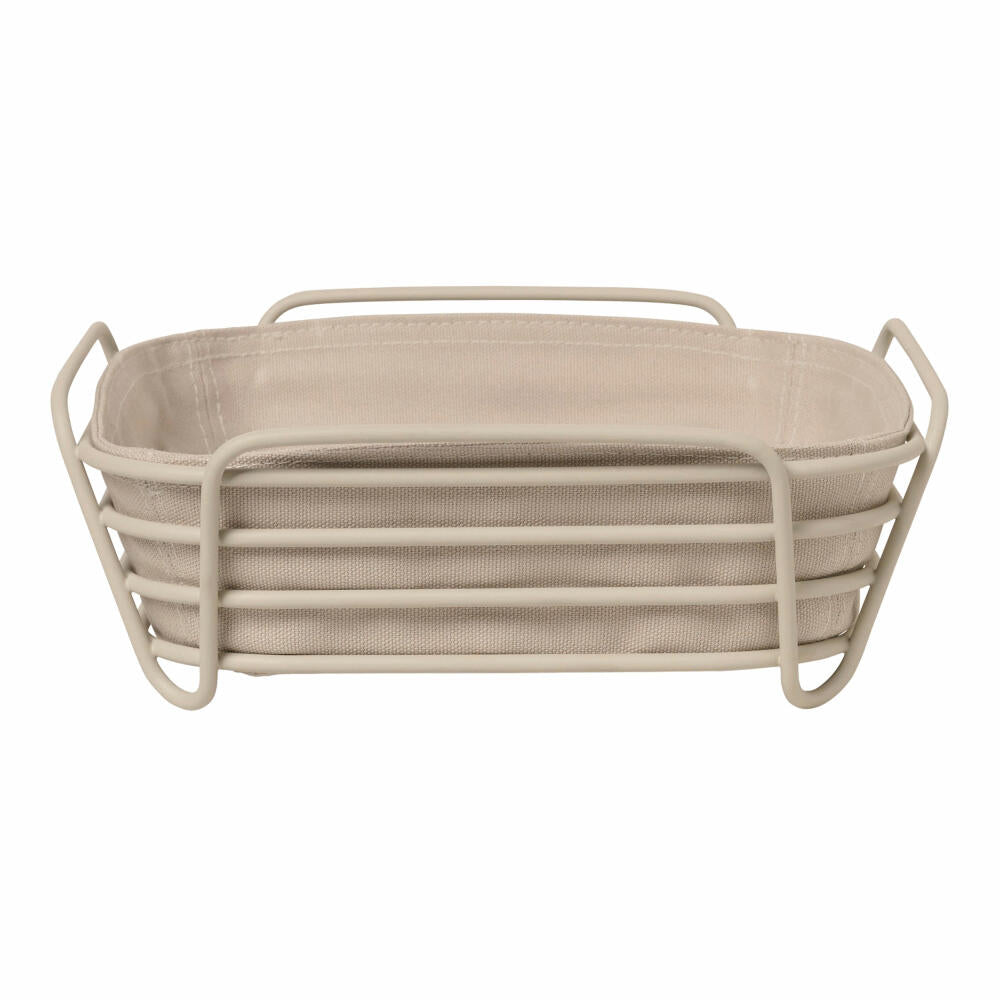 Blomus Brotkorb DELARA, Brotkörbchen, Gebäckkorb, pulverbeschichtet, Baumwolle, Nomad, 64074