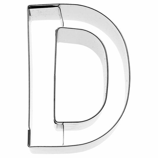 Birkmann cookie cutter letter D, cookie cutter, cookie mold, biscuit, cookies, stainless steel, 6 cm, 196322