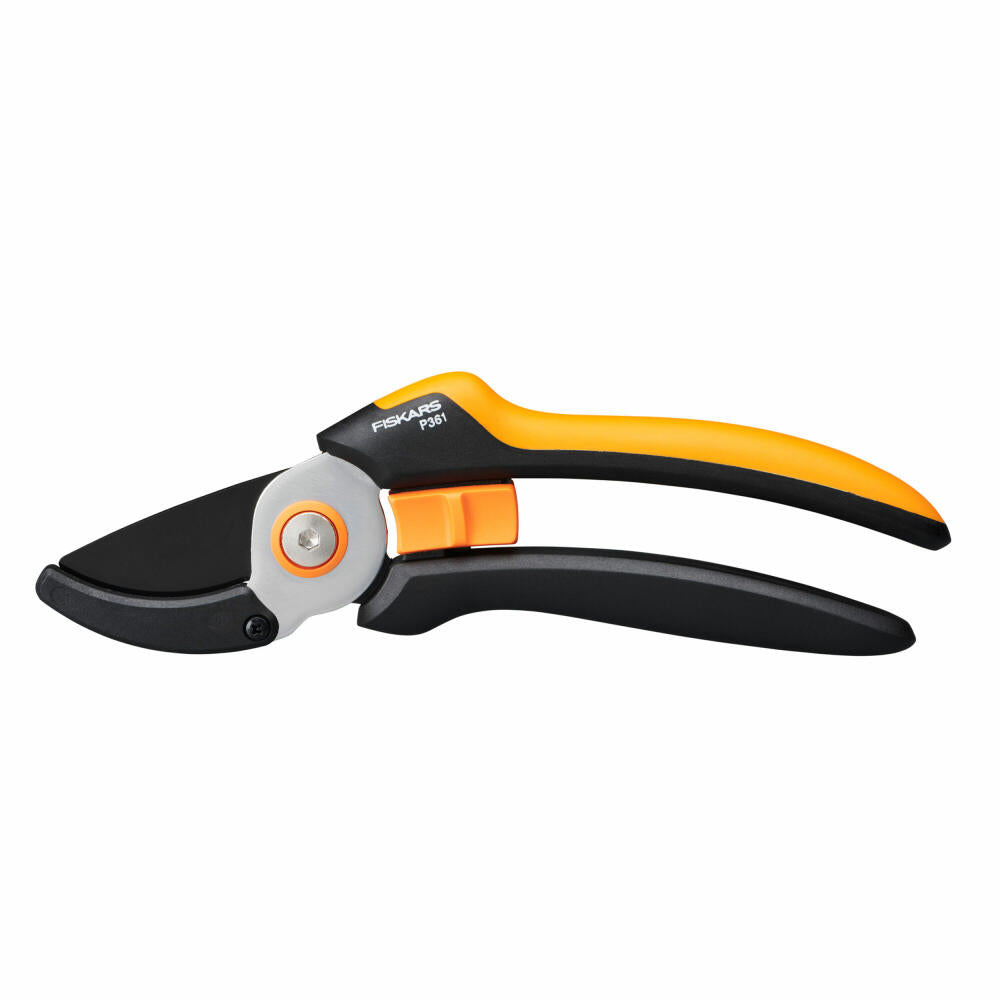 Fiskars Solid Amboss-Gartenschere L P361, Ambossschere, Zweigschere, Gartenwerkzeug, Stahl, FiberComp-Kunststoff, Orange, 1057165