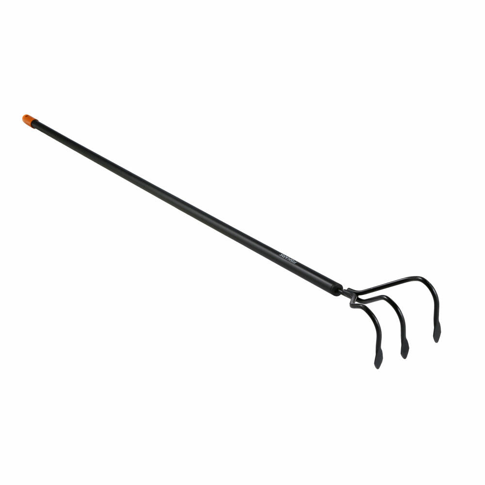 Fiskars Solid Krümmer, Garten Harken, Gartenharken, Gartenzubehör, Stahl / Aluminium, Schwarz / Orange, 164 cm, 1016034