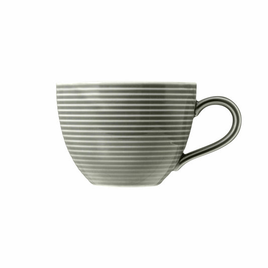Seltmann Weiden Beat Perlgrau Kaffeeobertasse mit Relief, Kaffeetasse, Kaffee Tasse, Teetasse, Porzellan, Grau, 260 ml, 001.753836