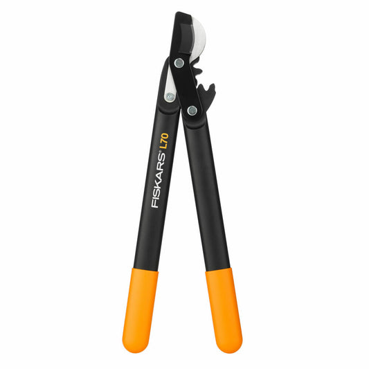 Fiskars PowerGear II Bypass-Getriebeastschere L70, Getriebe Astschere, Gartenschere, Gartenzubehör, Stahl, Schwarz / Orange, 46 cm, 1002104