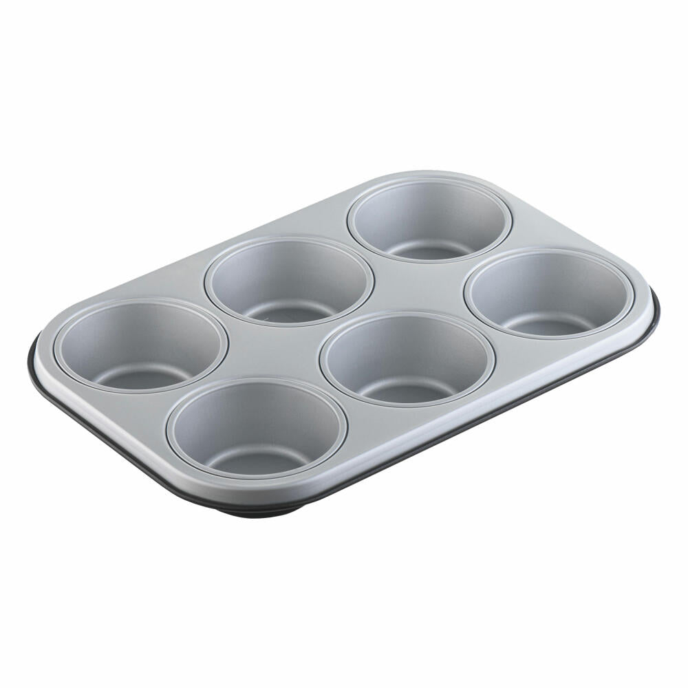 Berndes baking tins, muffin tin 6-pack, baking tin, cake tin, non-stick coating, metal sheet, 053320