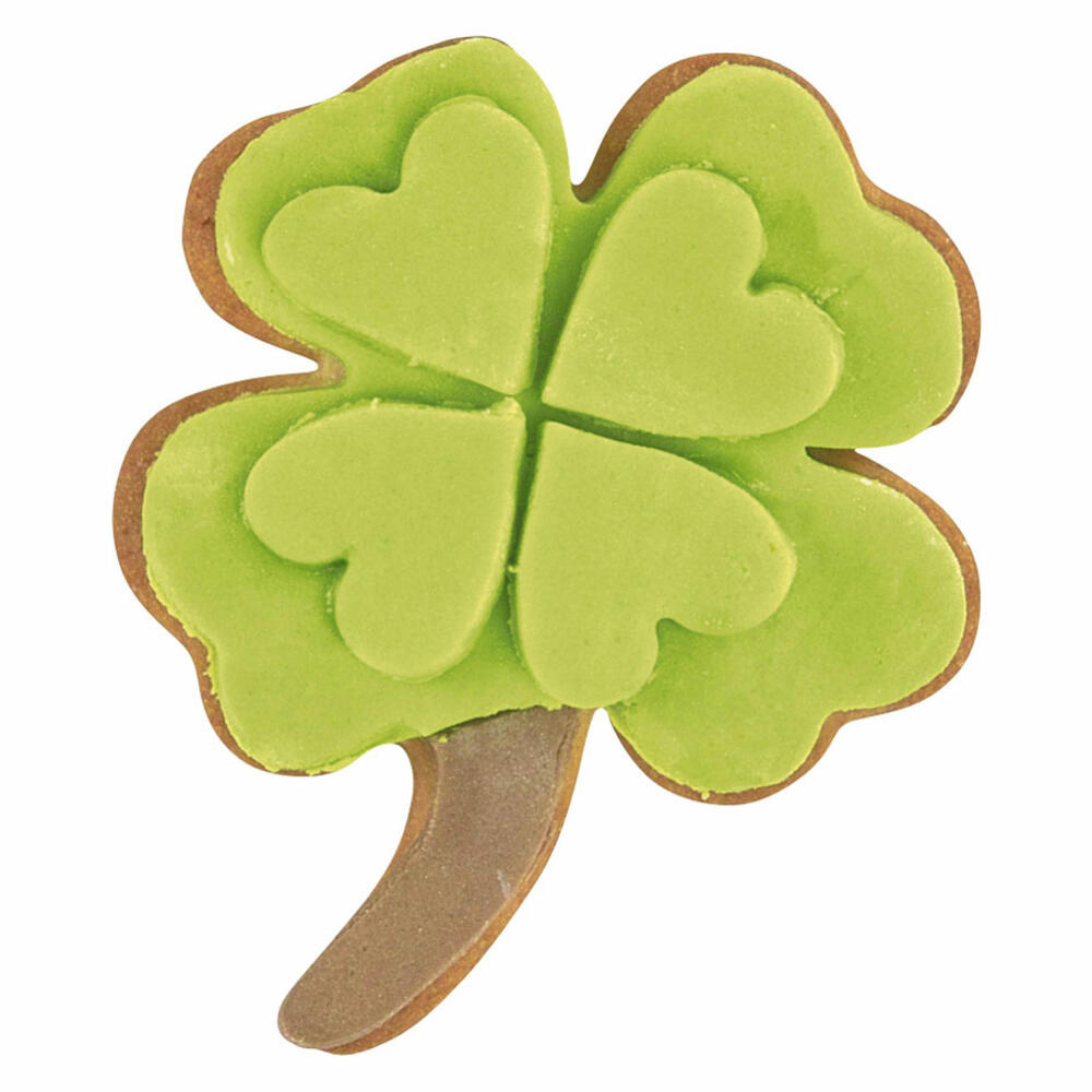 Städter cookie cutter lucky clover, cookie cutter, cookie mold, biscuit, cookies, stainless steel, 7 cm, 100039