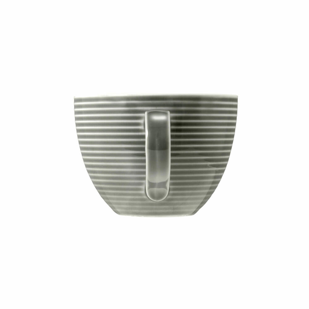 Seltmann Weiden Beat Pearl Grey Coffee Cup with Relief, Coffee Cup, Coffee Cup, Tea Cup, Porcelain, Grey, 260 ml, 001.753836
