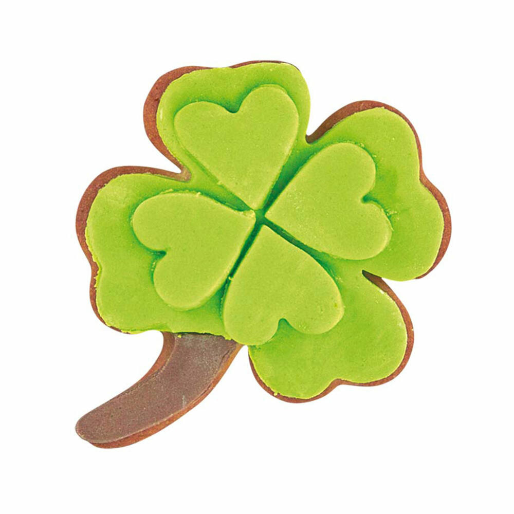 Städter cookie cutter lucky clover, cookie cutter, cookie mold, biscuit, cookies, stainless steel, 7 cm, 100039