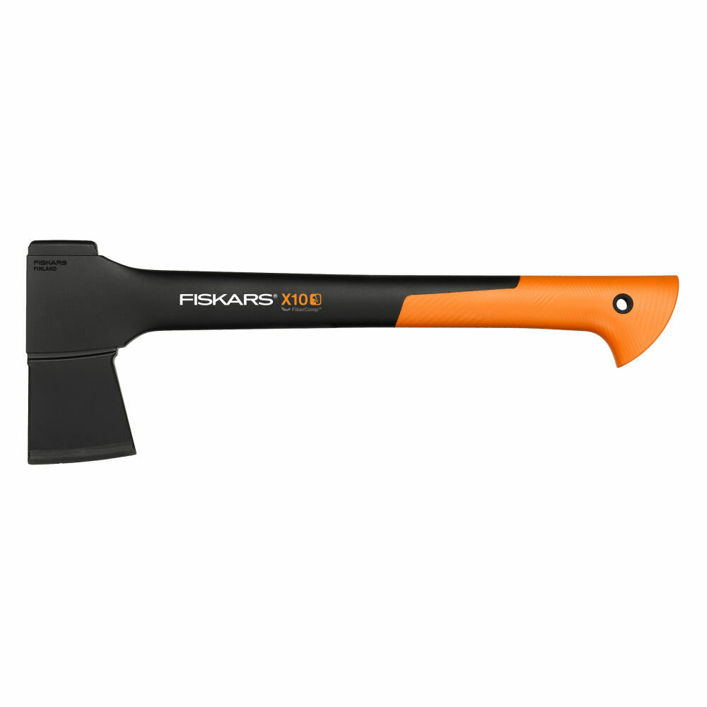 Fiskars Universalaxt X10-S, Universal Axt, Gartenbeil, Gartenzubehör, Stahl / Kunststoff, Schwarz / Orange, 44 cm, 1015619