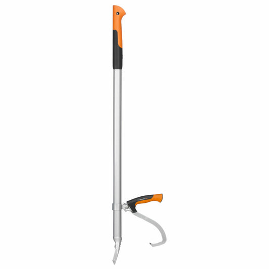 Fiskars WoodXpert Fällheber mit Wendehilfe L, Stammheber, Fällhilfe, Gartenzubehör, Stahl / Kunststoff, Schwarz / Orange / Silber, 120 cm, 1015439