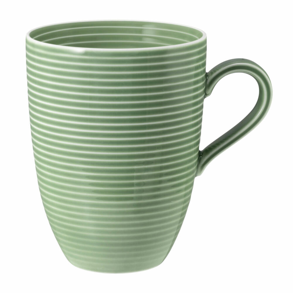 Seltmann Weiden Beat sage green mug with handle, with relief, mug, coffee mug, cup, porcelain, green, 350 ml, 001.753845
