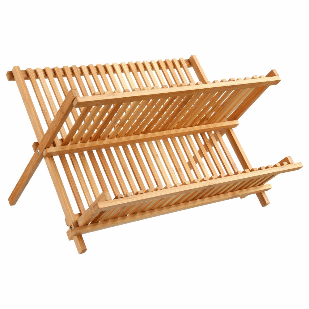 5Five Simply Smart Dish Drainer, Foldable Dish Rack, Drying Rack, Bamboo, 120056