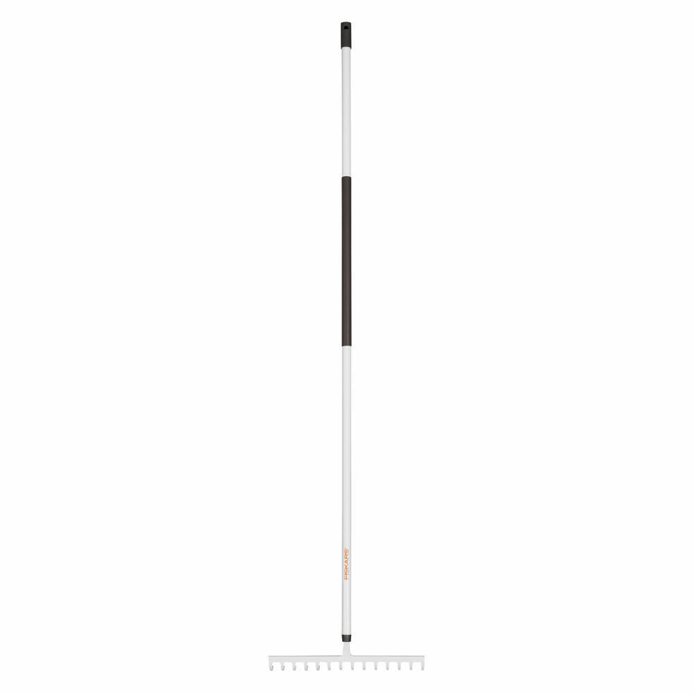 Fiskars Light Rechen, Laub Besen, Gartenbesen, Gartenzubehör, Stahl / Aluminium, Weiß / Schwarz, 157 cm, 1019608