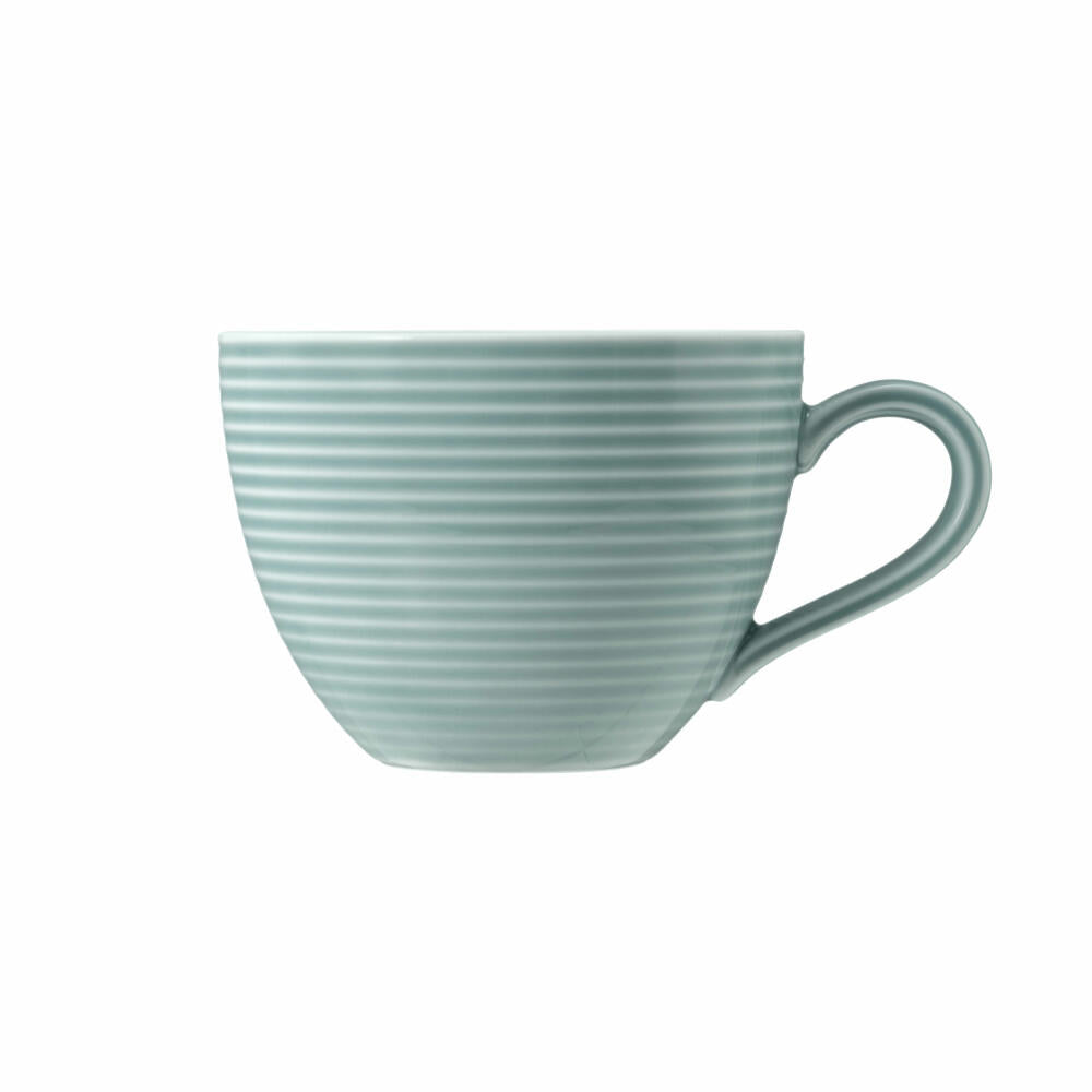 Seltmann Weiden Beat Arktisblau Kaffeeobertasse mit Relief, Kaffeetasse, Kaffee Tasse, Teetasse, Porzellan, Hellblau, 260 ml, 001.753835