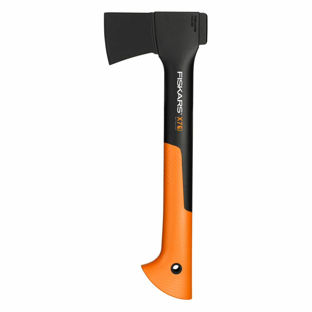 Fiskars Universalaxt X7-XS, Universal Axt, Gartenbeil, Gartenzubehör, Stahl / Kunststoff, Schwarz / Orange, 35.5 cm, 1015618