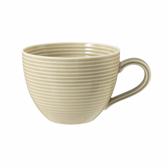 Seltmann Weiden Beat Sandbeige Kaffeeobertasse mit Relief, Kaffeetasse, Kaffee Tasse, Teetasse, Porzellan, Beige, 260 ml, 001.753834