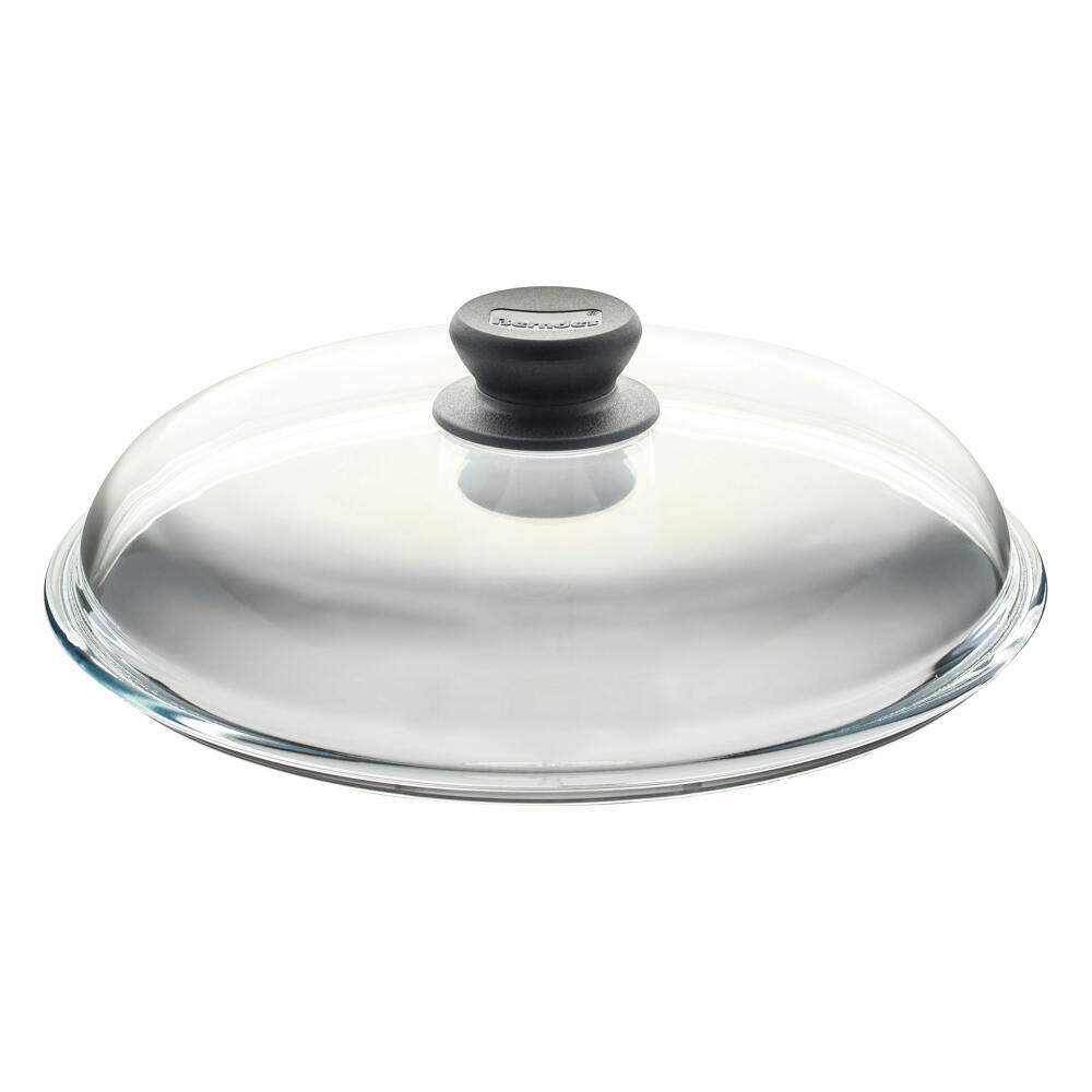 Berndes domed glass lid with plastic knob, glass, transparent, Ø 28 cm, 004428