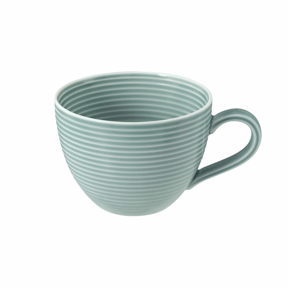 Seltmann Weiden Beat Arktisblau Kaffeeobertasse mit Relief, Kaffeetasse, Kaffee Tasse, Teetasse, Porzellan, Hellblau, 260 ml, 001.753835