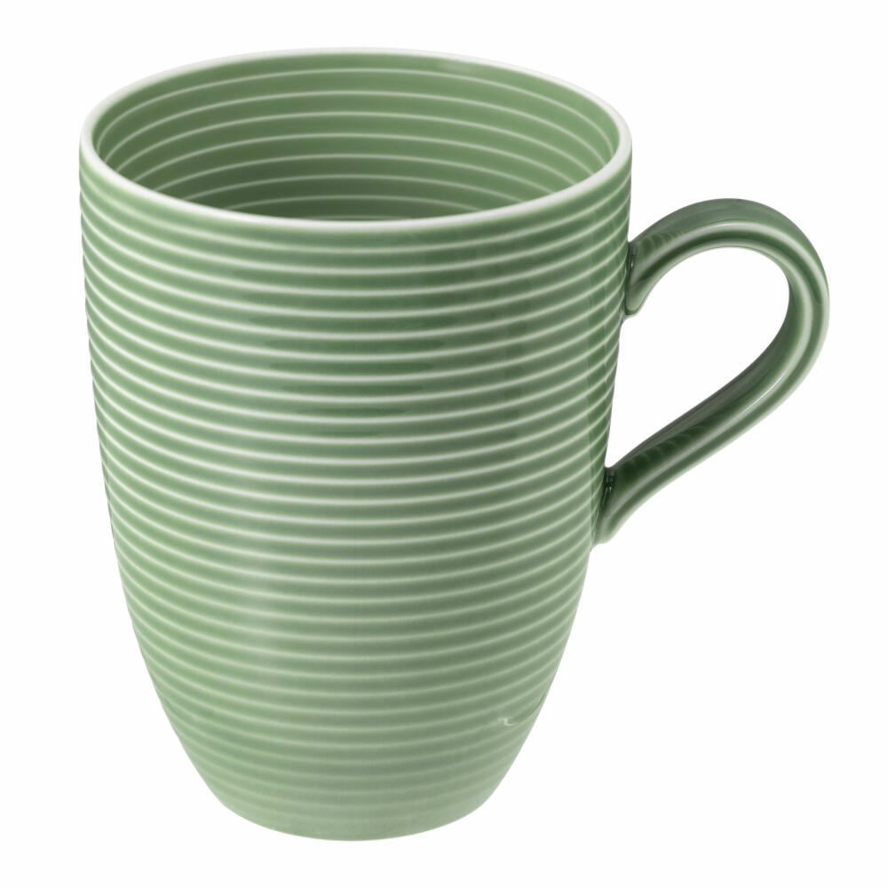 Seltmann Weiden Beat sage green mug with handle, with relief, mug, coffee mug, cup, porcelain, green, 350 ml, 001.753845