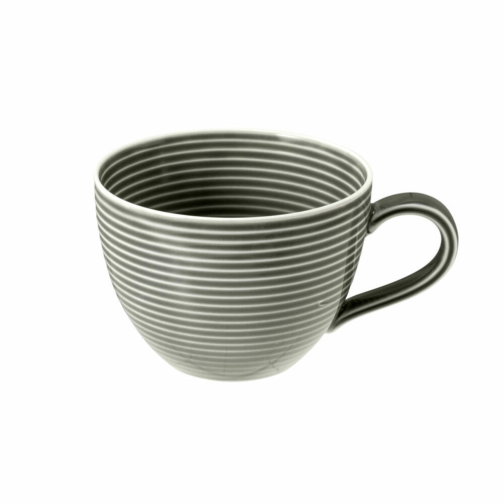 Seltmann Weiden Beat Pearl Grey Coffee Cup with Relief, Coffee Cup, Coffee Cup, Tea Cup, Porcelain, Grey, 260 ml, 001.753836