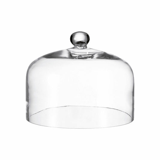 Leonardo Cupola bell with button, cake bell, cheese bell, handmade, clear glass, glass, H 22 cm, 42619