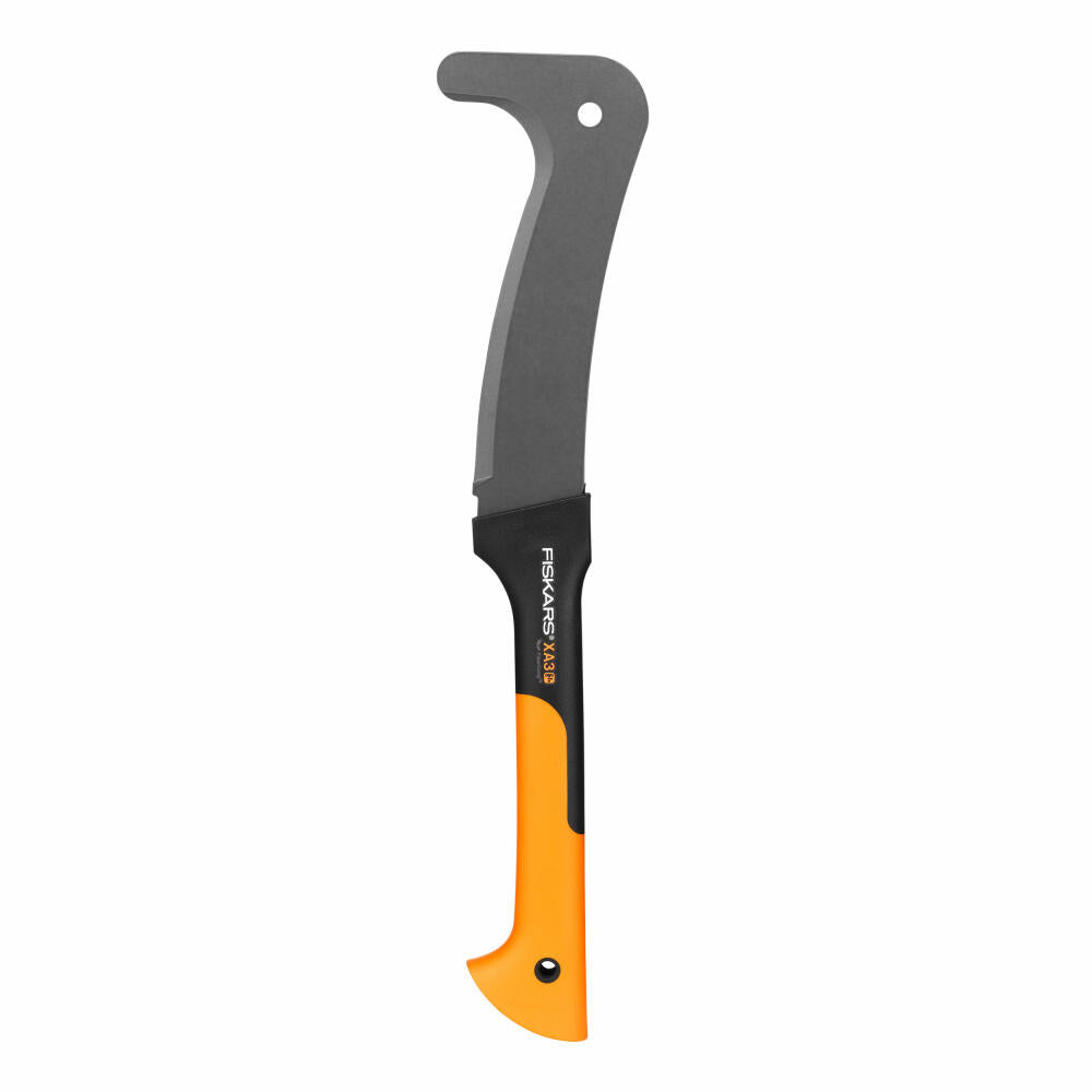 Fiskars WoodXpert Machete XA3, Gartenmachete, Gartenmesser, Gartenzubehör, Stahl / Kunststoff, Schwarz / Orange, 55 cm, 1003609