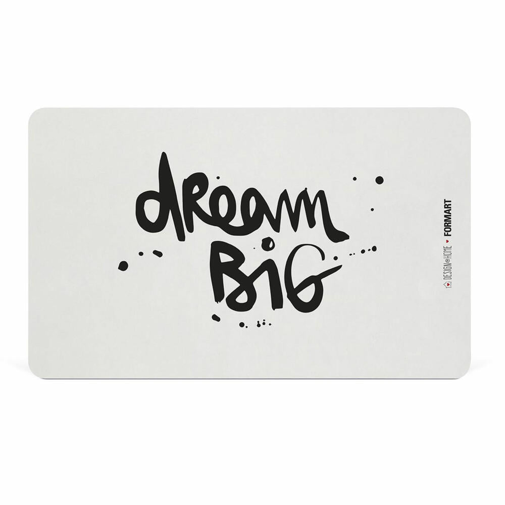 PPD Dream Big D@H Tray, Frühstücksbrettchen, Brettchen, Frühstück, Resopal, Weiß / Schwarz, 14.3 x 23.3 cm, 661341