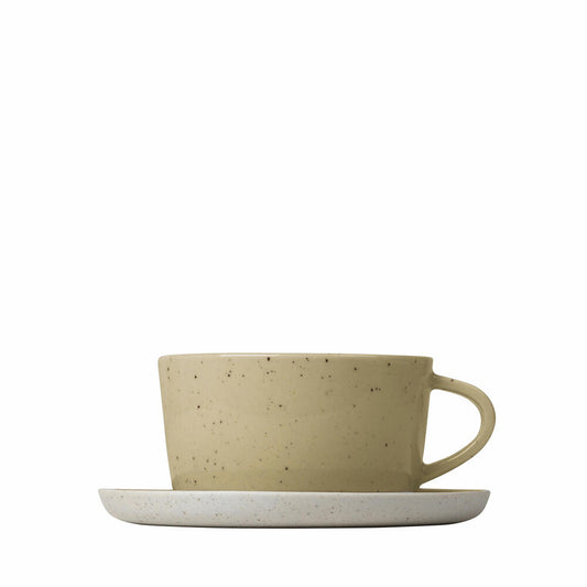 Blomus Teetassen 2er-Set Sablo, Teebecher, Steingut, Savannah, 250 ml, 64379