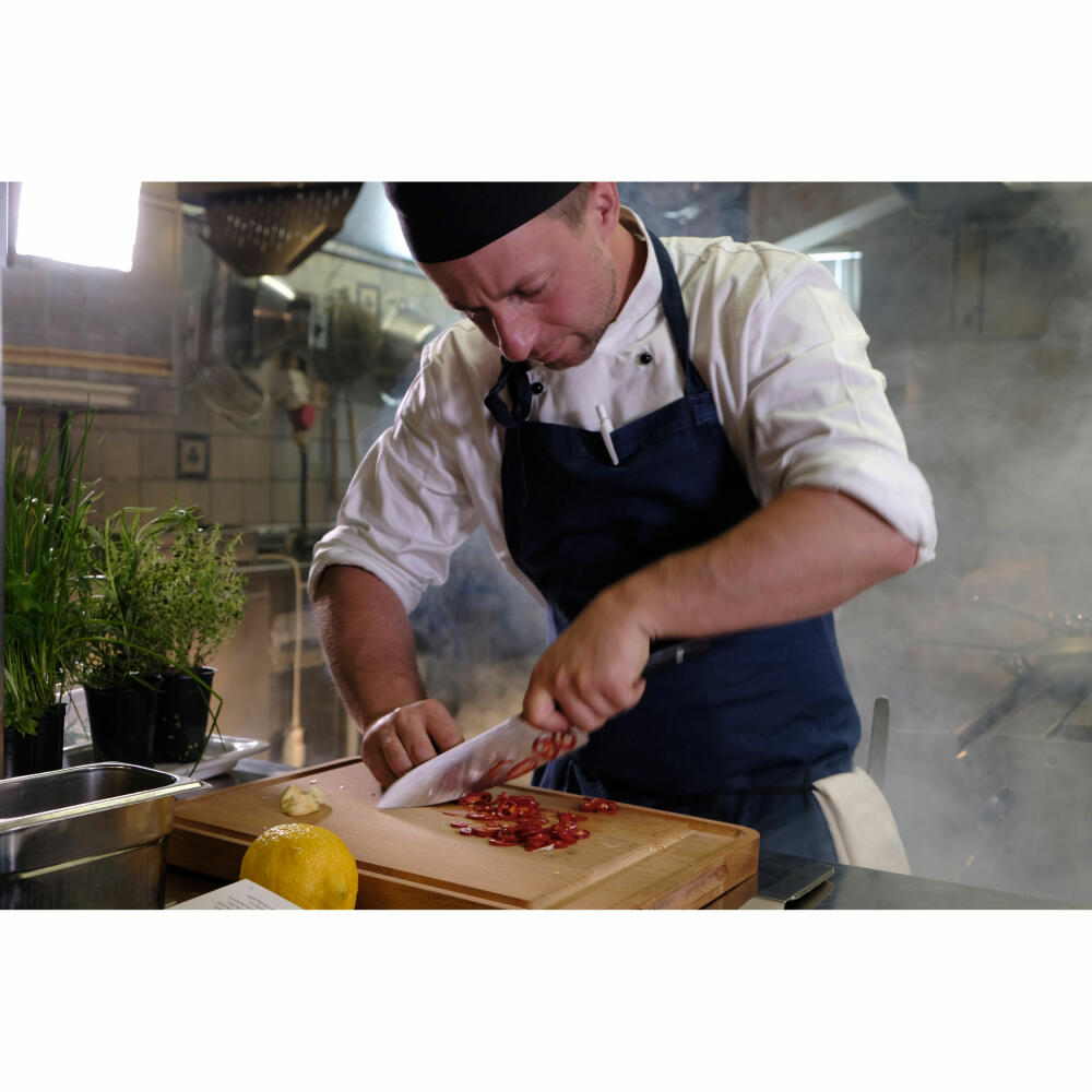 Professional Secrets Kitchen Chefmesser Groß, Stahl / Glasfaser, Silberfarben / Schwarz, Gesamtlänge 32 cm, Klingenlänge 19.1 cm, 1013