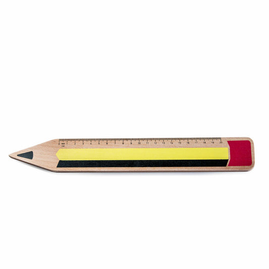 Donkey Products Lineal Pencilmania Ruler Bleistift, Maßstab, 30 cm, Buchenholz, 900244