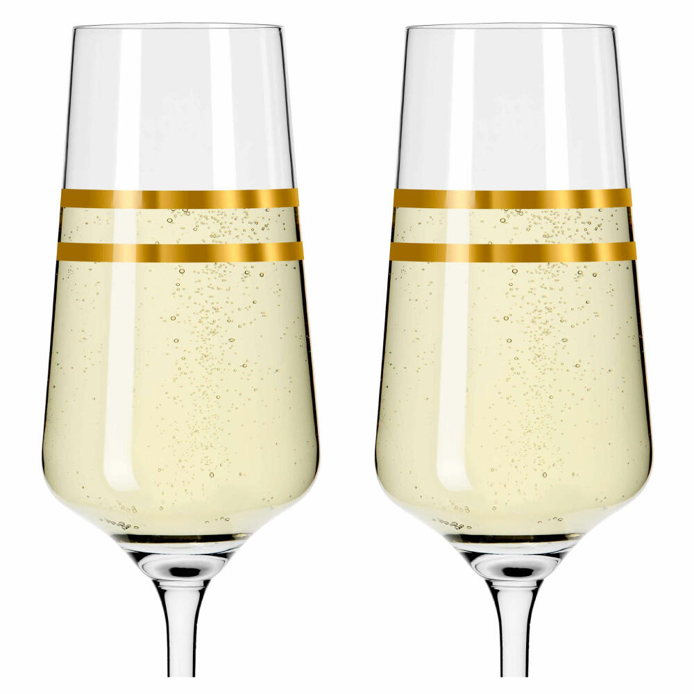 Ritzenhoff champagne glass set of 2 Celebration Deluxe 001, Sonja Eikler, crystal glass, 233 ml, 6141004