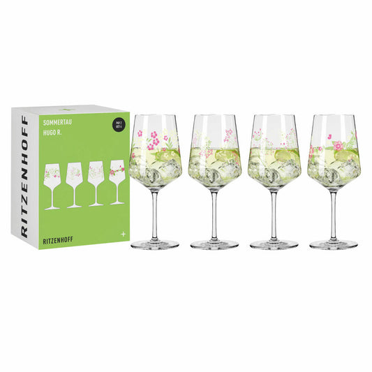 Ritzenhoff Aperitifglas 4er-Set Sommertau F23, Lorenzo, Kordes, Oliveira, Kristallglas, 544 ml, 6041003