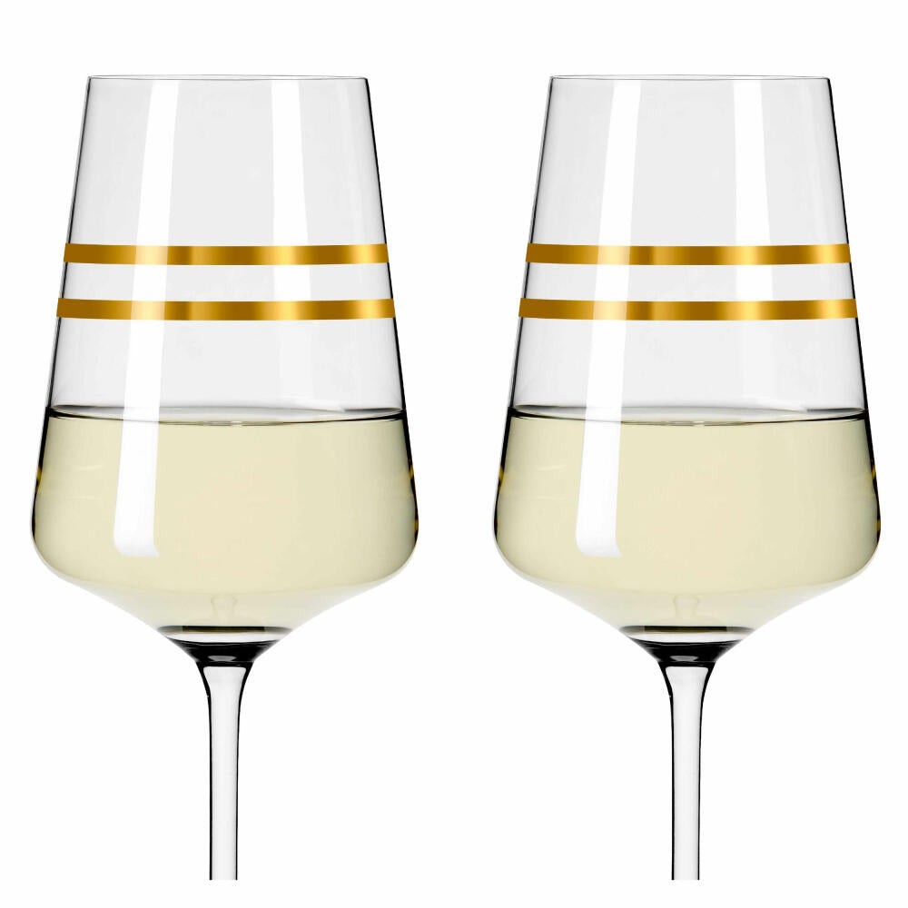 Ritzenhoff white wine glass set of 2 Celebration Deluxe 001, Sonja Eikler, crystal glass, 400 ml, 6141002