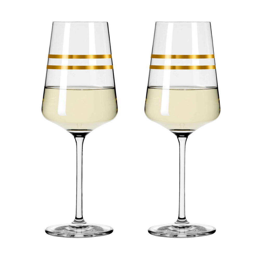 Ritzenhoff white wine glass set of 2 Celebration Deluxe 001, Sonja Eikler, crystal glass, 400 ml, 6141002