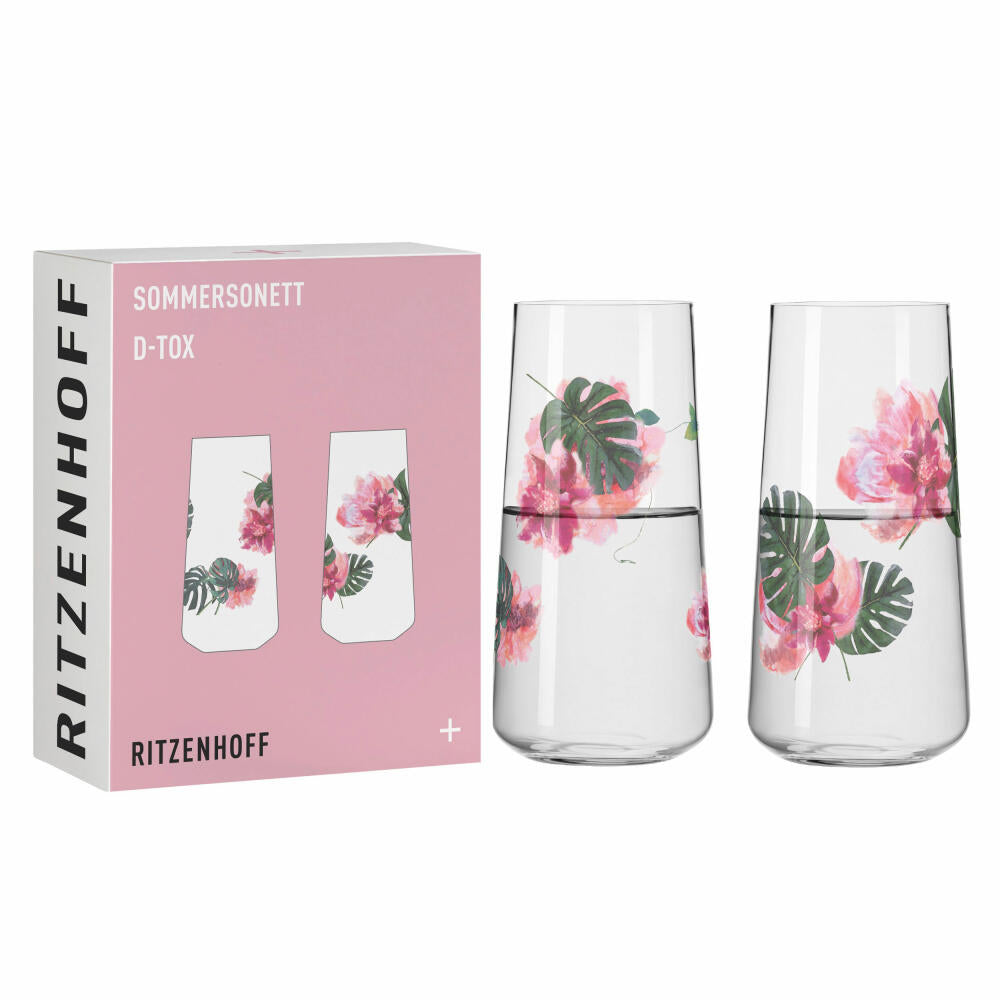 Ritzenhoff Universalglas 2er-Set Sommersonett 2023, Ramona Rosenkranz, Kristallglas, 614 ml, 6151001