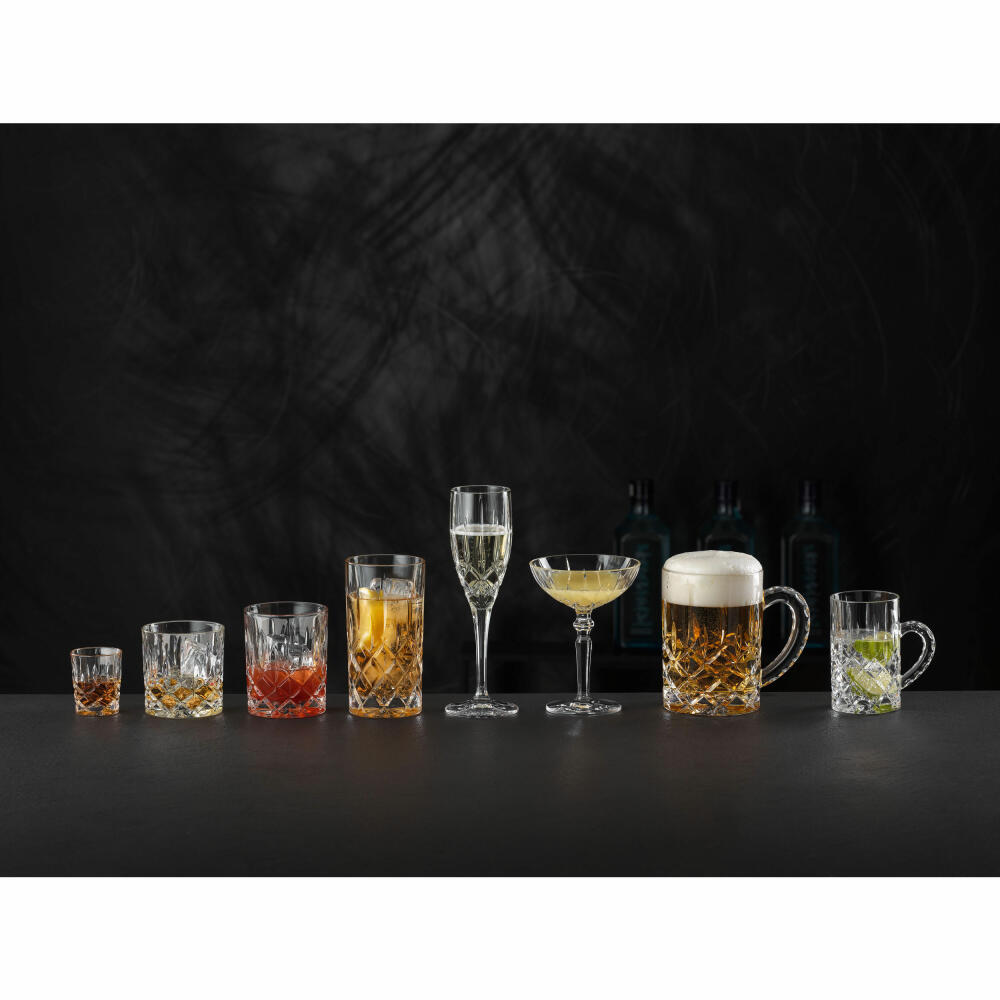 Nachtmann Noblesse Whiskybecher, 6er Set, Whiskyglas, Whiskybecher, Trinkglas, Kristallglas, 295 ml, 101417