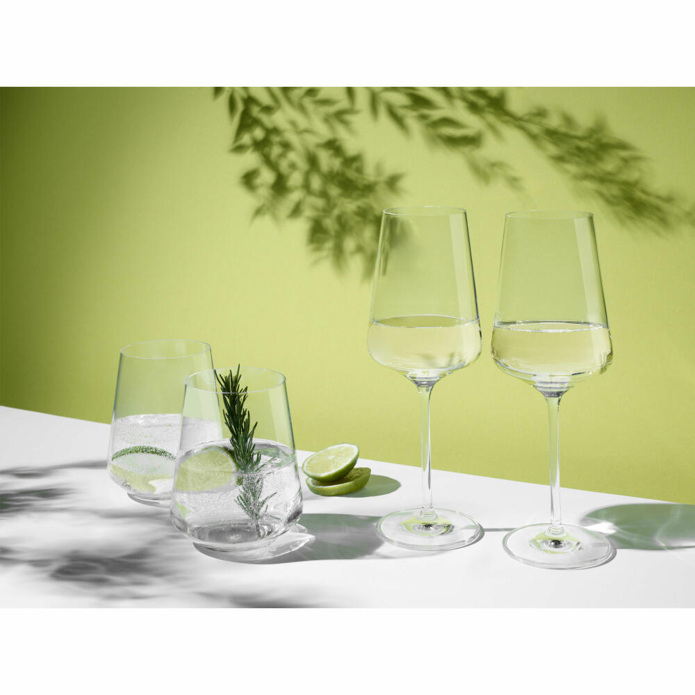 Ritzenhoff glass set light white 12-piece Julie White, 6 white wine glasses and 6 water glasses, crystal glass, transparent, 6111001