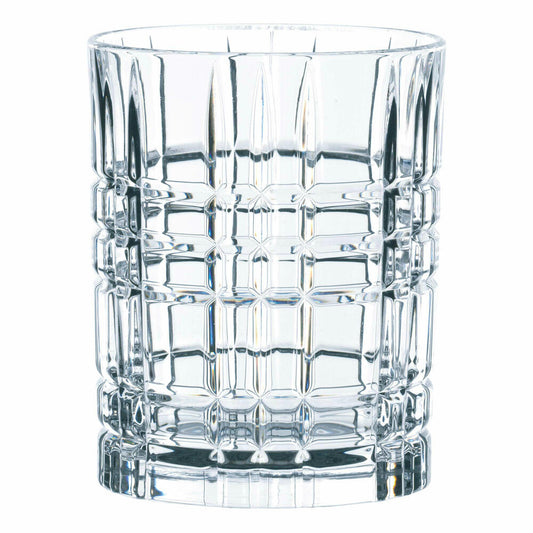 Nachtmann Square Whiskey, 4er Set, Whiskyglas, Whiskybecher, Trinkglas, Kristallglas, 345 ml, 101050