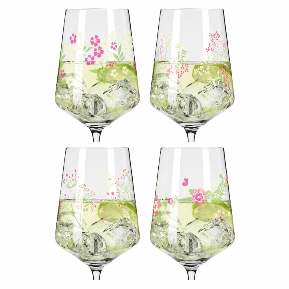 Ritzenhoff Aperitifglas 4er-Set Sommertau F23, Lorenzo, Kordes, Oliveira, Kristallglas, 544 ml, 6041003