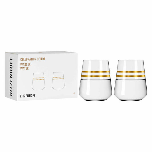 Ritzenhoff water glass set of 2 Celebration Deluxe 001, Sonja Eikler, crystal glass, 510 ml, 6141003