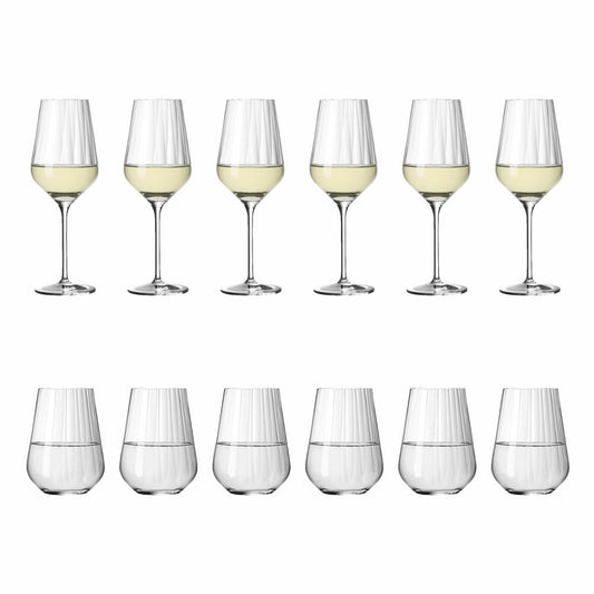 Ritzenhoff Weißwein- Und Wasserglas-Set 12-tlg. Sternschliff 001, Kristallglas, 380 ml, 6111010