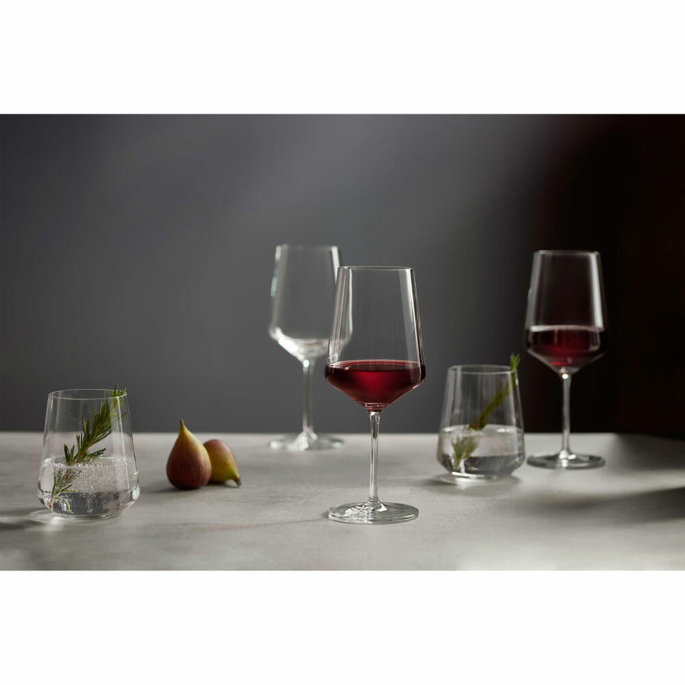 Ritzenhoff Gläserset Lichtweiß 12-teilig Julie Rot, 6 Rotweingläser und 6 Wassergläser, Kristallglas, Transparent, 6111002