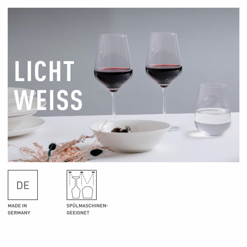 Ritzenhoff red wine and water glass set 12 pcs. Lichtweiss Aurelie 001, Nadine Niggemeier, crystal glass, 540 ml, 6111011