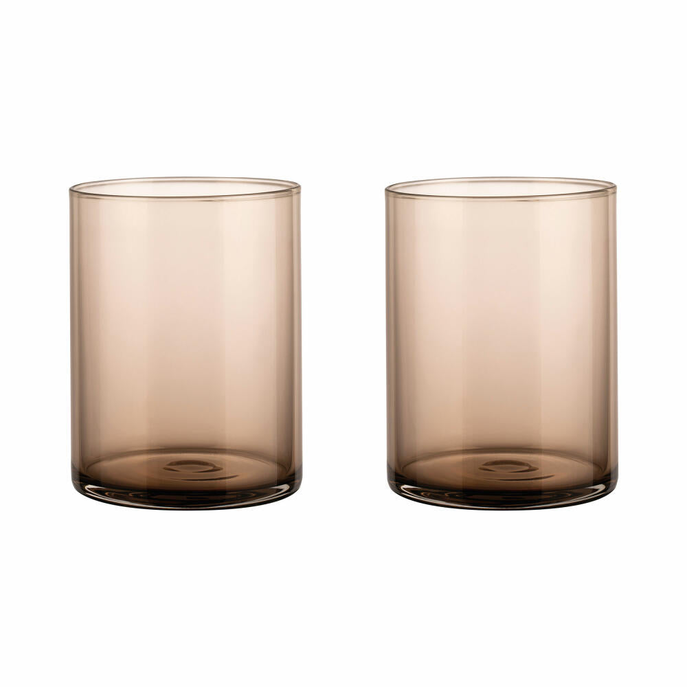 Blomus Mera Trinkgläser, 2er Set, Wasserglas, Trinkglas, Glas, Coffee, 220 ml, 64284